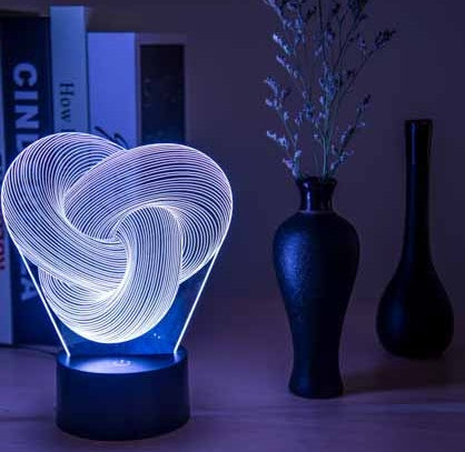 Twist Abstract LED 3D Night Light Touch Colorful Acrylic 3D Table Lamp Decoration Lighting Baby Sleeping Mood Lamp Best Gift | Home Improvement2 | Buy Center