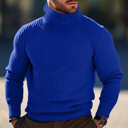 Autumn And Winter Turtleneck Solid Color Striped Sweater Men | Men's Clothing-Outerwear & Jackets-Men's | Buy Center