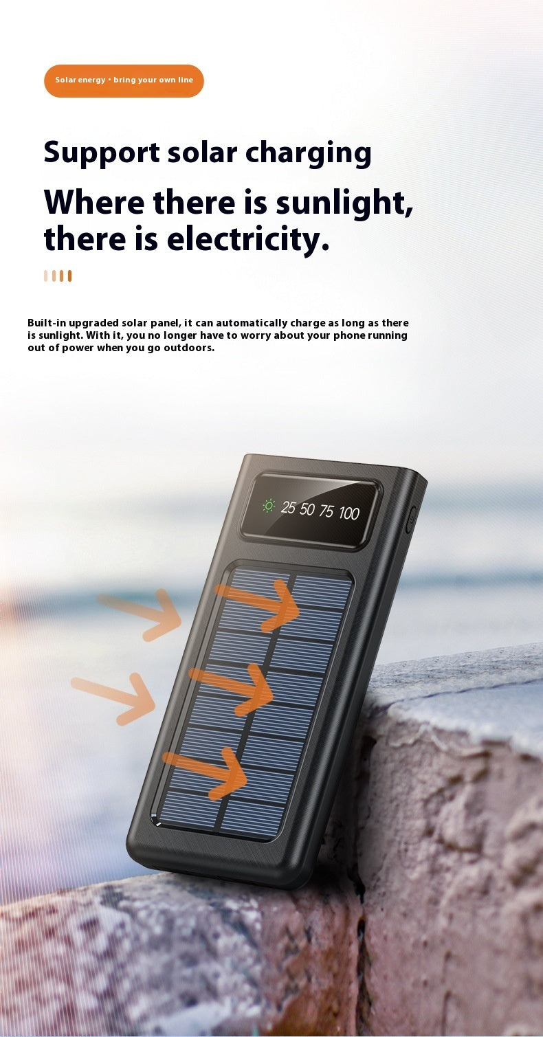 Just Arrived at Buy Center: With Cable Four-wire Solar Energy Portable Battery For Mobile Phones