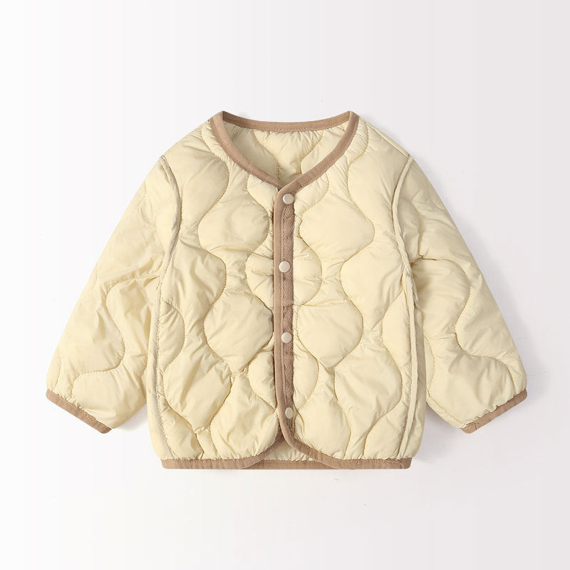 Hot New Arrivals at Buy Center: Lightweight Children's Down Short Baby Down Jacket Khaki