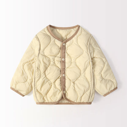 Hot New Arrivals at Buy Center: Lightweight Children's Down Short Baby Down Jacket Khaki