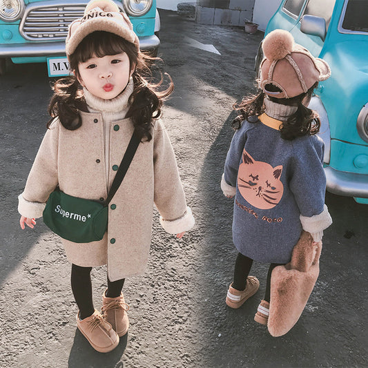 Fresh Arrivals at Buy Center: Mid-length Children's Cute Printed Coat