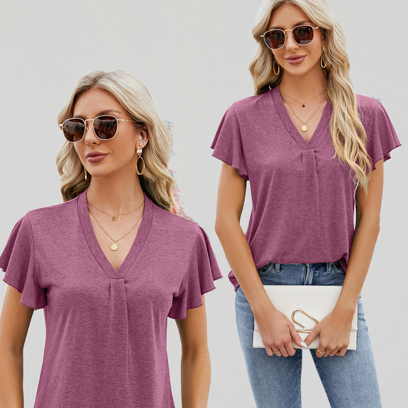 Buy Center Deal-Fashion Short Sleeve T-shirt Top For Women