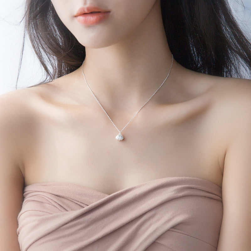 Fresh Arrivals at Buy Center: Personalized Simple S925 Silver Shell Necklace For Women