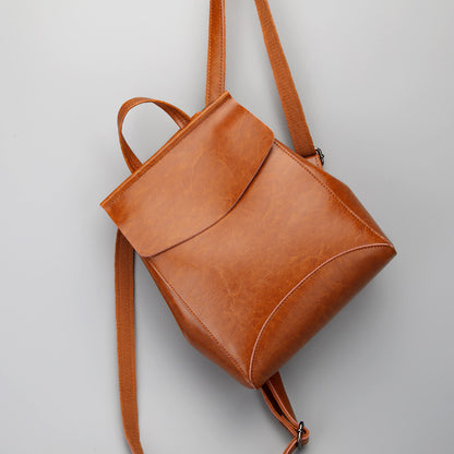 Newly Released at Buy Center: Versatile Cowhide Women's Multifunctional Leather Backpack