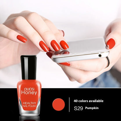 Just Arrived at Buy Center: Water-based Peelable Tearable Nail Polish 8ml 29 Pumpkin Color 8ml