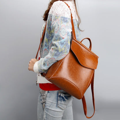 Newly Released at Buy Center: Versatile Cowhide Women's Multifunctional Leather Backpack