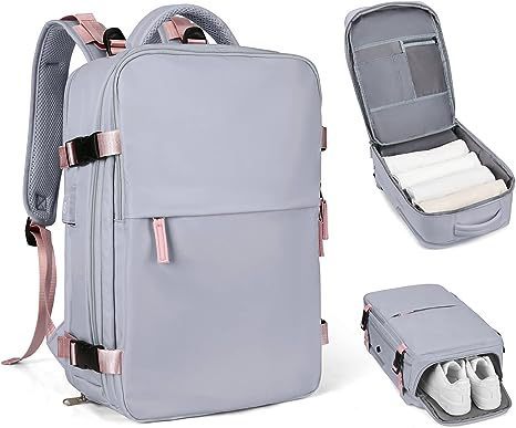 Now Available at Buy Center: Large Capacity Lightweight Multifunctional Luggage Backpack Light Purple 33x22x47CM