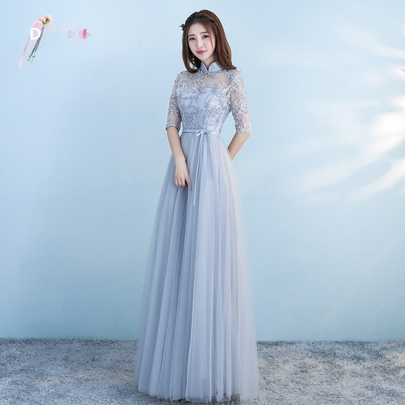 Long Bridesmaid Blue Wedding Dress Girlfriends Party Dress Buy Center