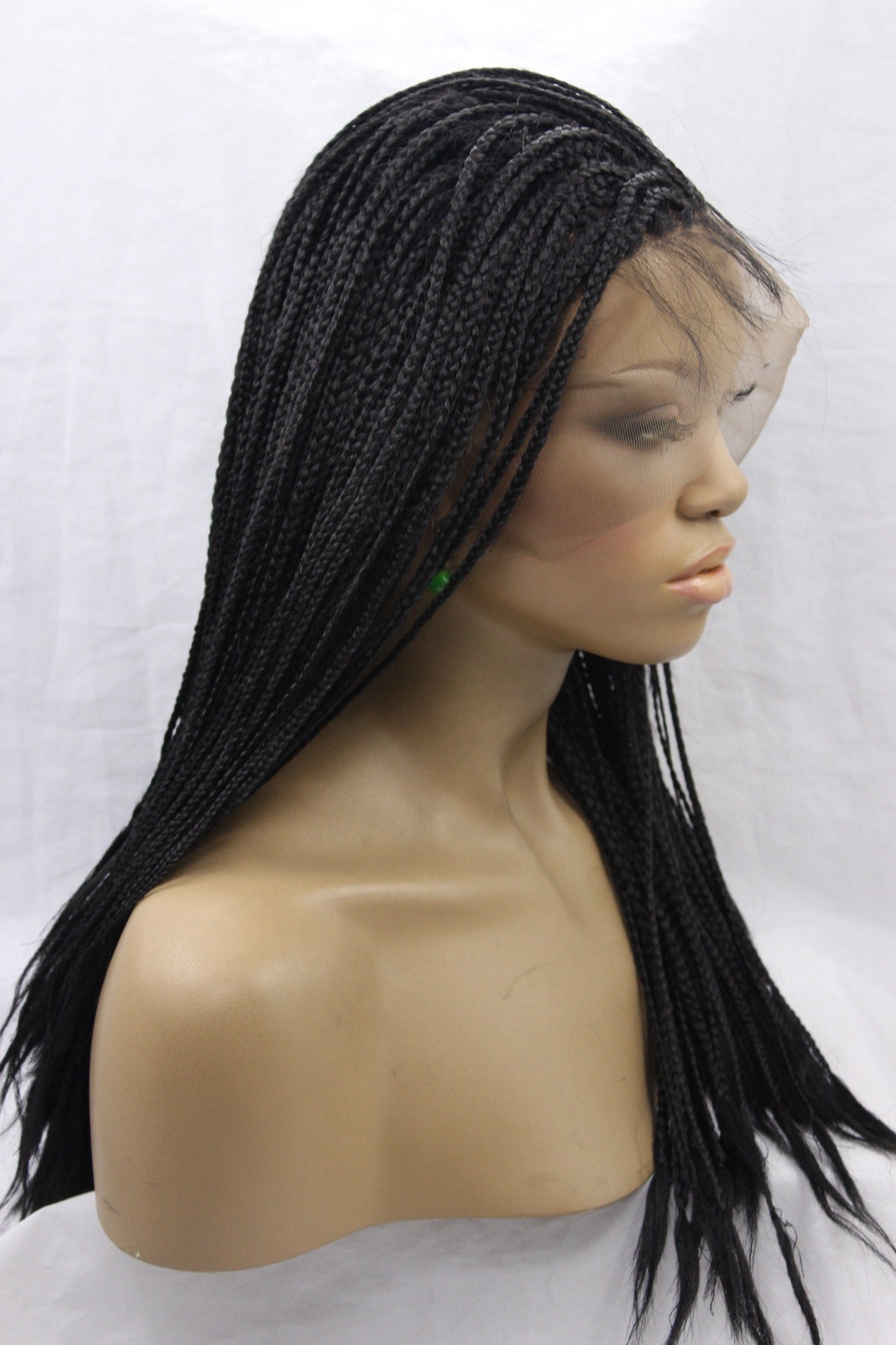 Newly Released at Buy Center: European and American black scorpion hair, front lace chemical fiber wig headgear, three wigs