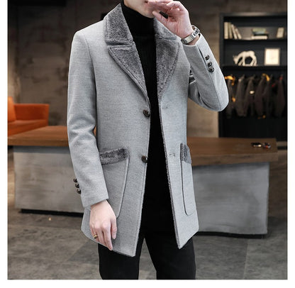 Fur And Leather Overcoat Male Buy Center