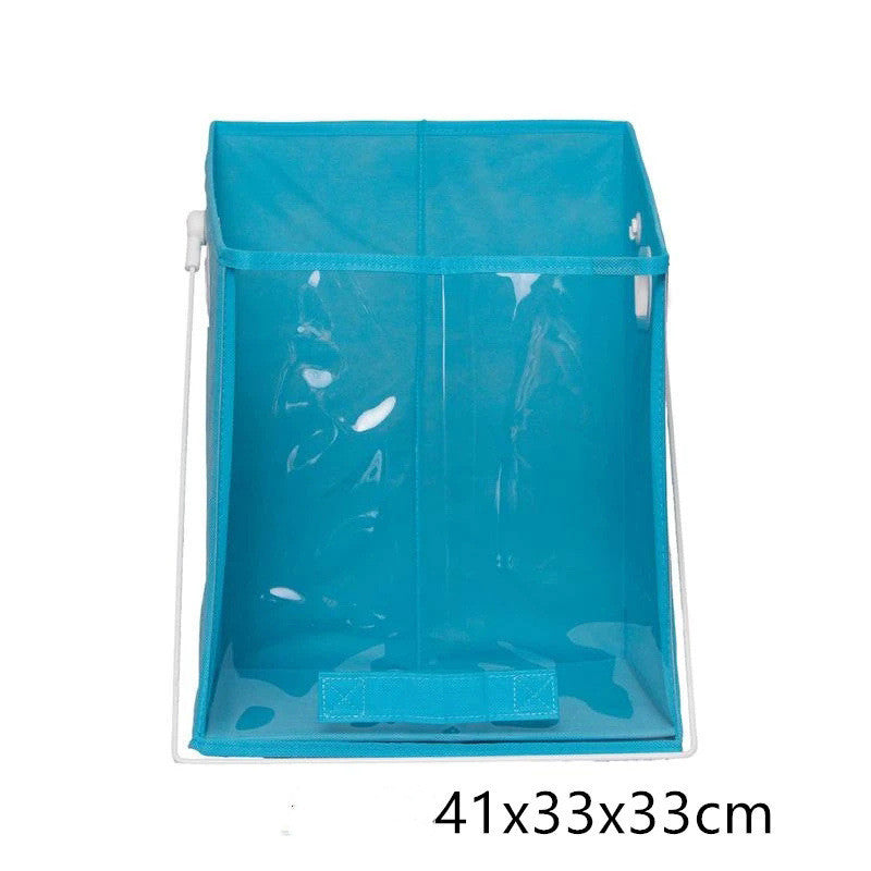 Newly Released at Buy Center: Folding Detachable Padded Folding Storage Basket Dirty Clothes Hamper Blue Large