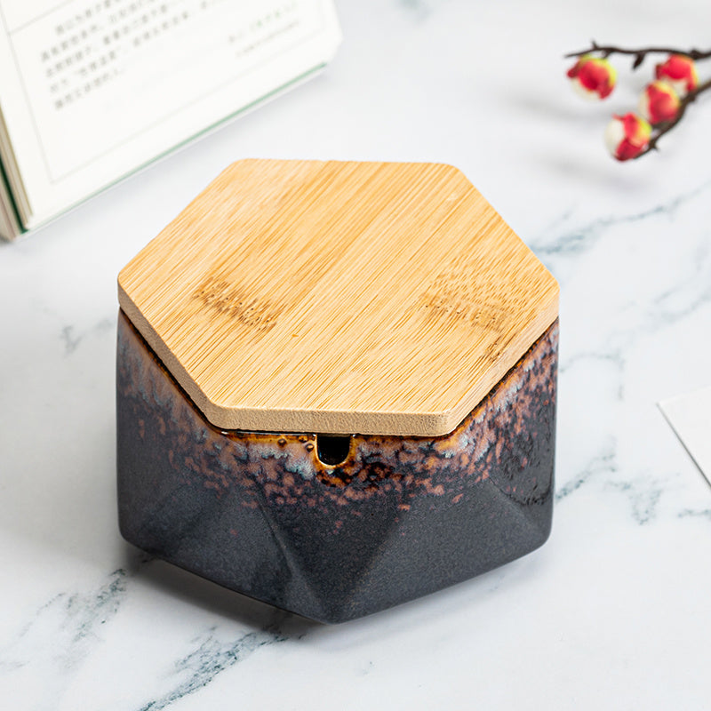 Just Arrived at Buy Center: Ceramic Ashtray With Lid Creative Personality Fashion Office Anti Fly Ash Size Size Living Room Home European Trend A8