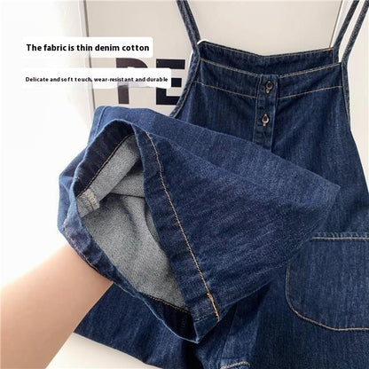 Trending Now at Buy Center: High Waist Slimming Denim Suspender Pants For Women