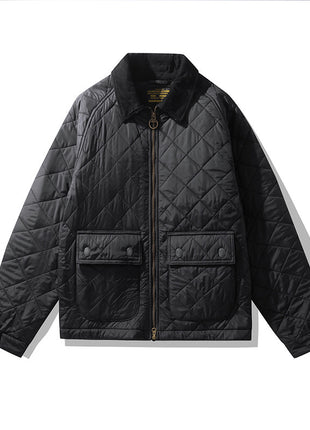 Quilted Jacket Rhombus Cotton Clothing Cotton Coat