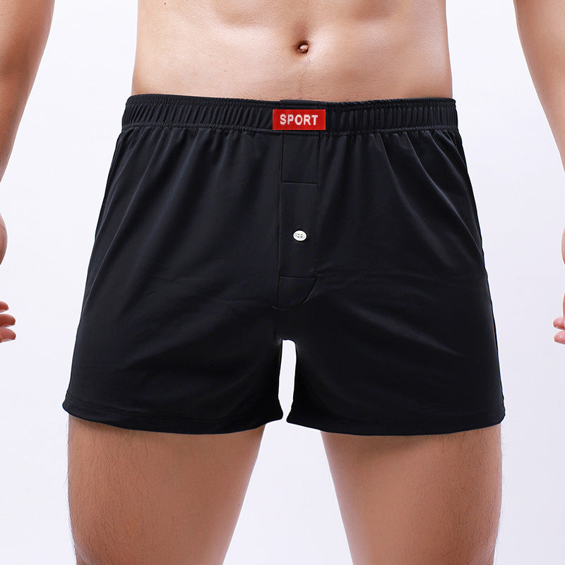 Loose Men's Underwear Breathable Fabric Silky Boxers Buy Center