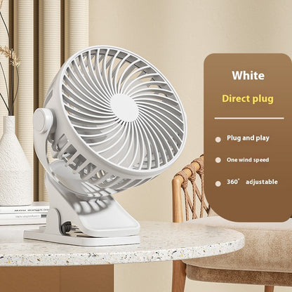 Fresh on the Scene at Buy Center: Multifunctional USB Student Dormitory Charging Portable Office Noiseless Electric Fan White 4inch Charge