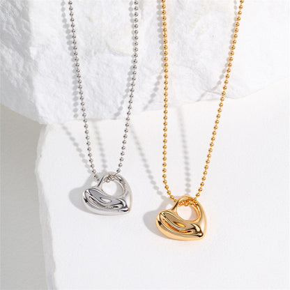 Collier en acier titane Niche Design Love