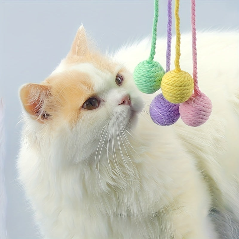 Buy Center Top Rated-Cat Toy Ball With Rope Built In Bell To Roll The Ball And Make A Sound For Kittens To Play With