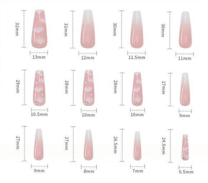 Women's Detachable Long Ballerina Nail Stickers