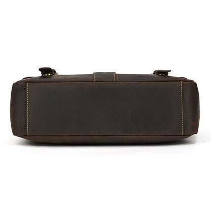 Trending Now at Buy Center: Retro Men's Briefcase Crazy Horse Leather