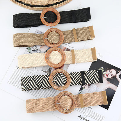 Cotton And Linen Straw Woven Belt Women | Women's Clothing-Accessories-Belts & Cum | Buy Center