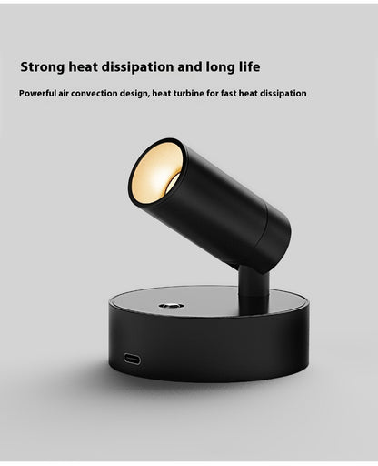 Newly Released at Buy Center: USB Rechargeable Wall Lamp Magnetic Adjustable Spotlight Black