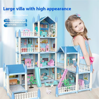 Fresh Arrivals at Buy Center: Girls Playing House Diy Assembled Princess House Villa Toys