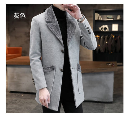 Fur And Leather Overcoat Male Buy Center