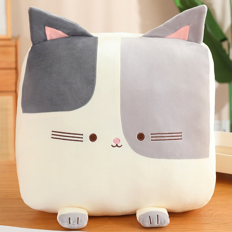 Hot New Items at Buy Center: Square Cat Pillow Sleeping Plush Doll Gray 40X40cm