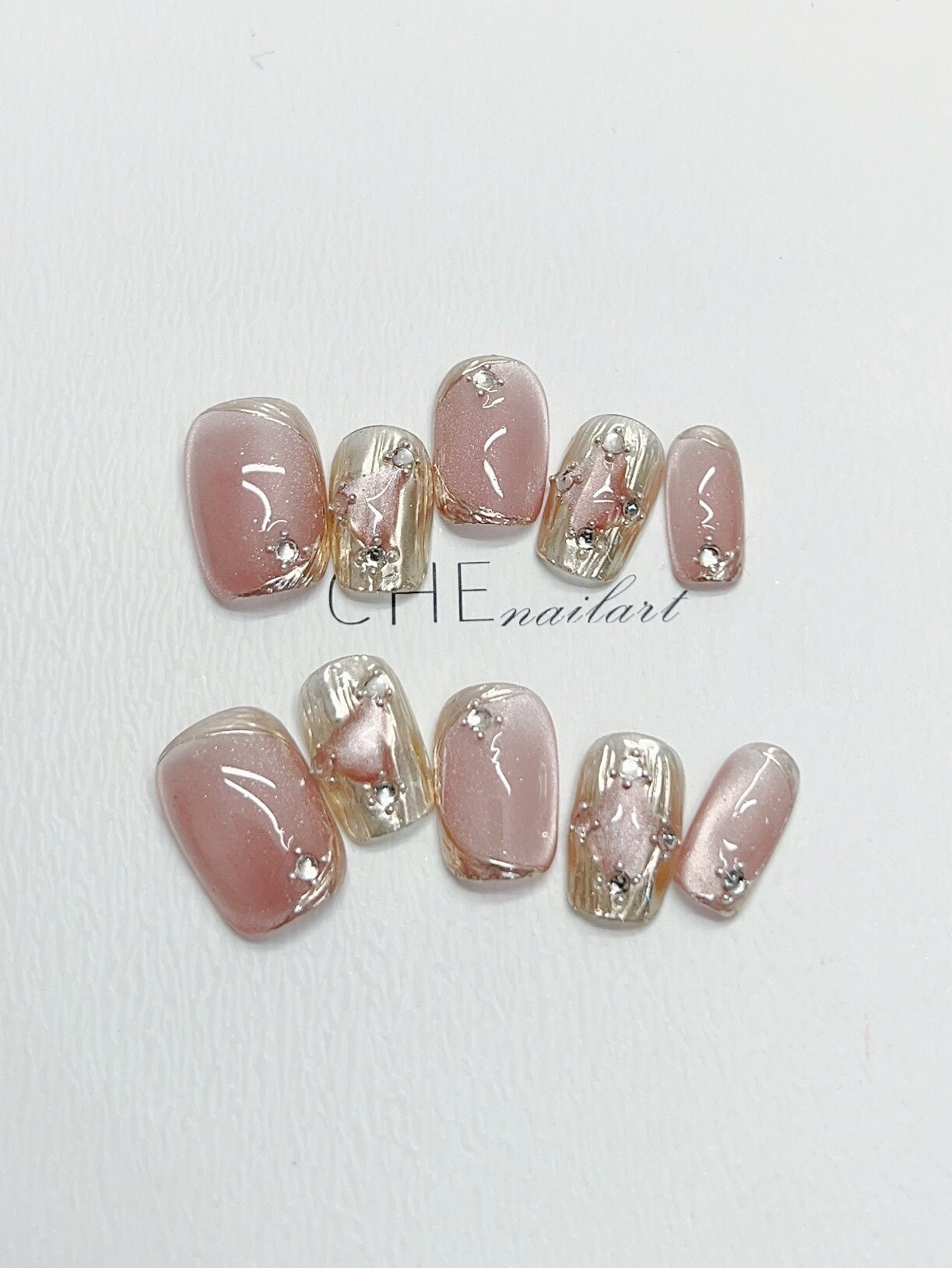 Fresh on the Scene at Buy Center: French Handmade Wear Nail Manicure Heavy Industry Cat Eye High-grade White Fake Nail Tip