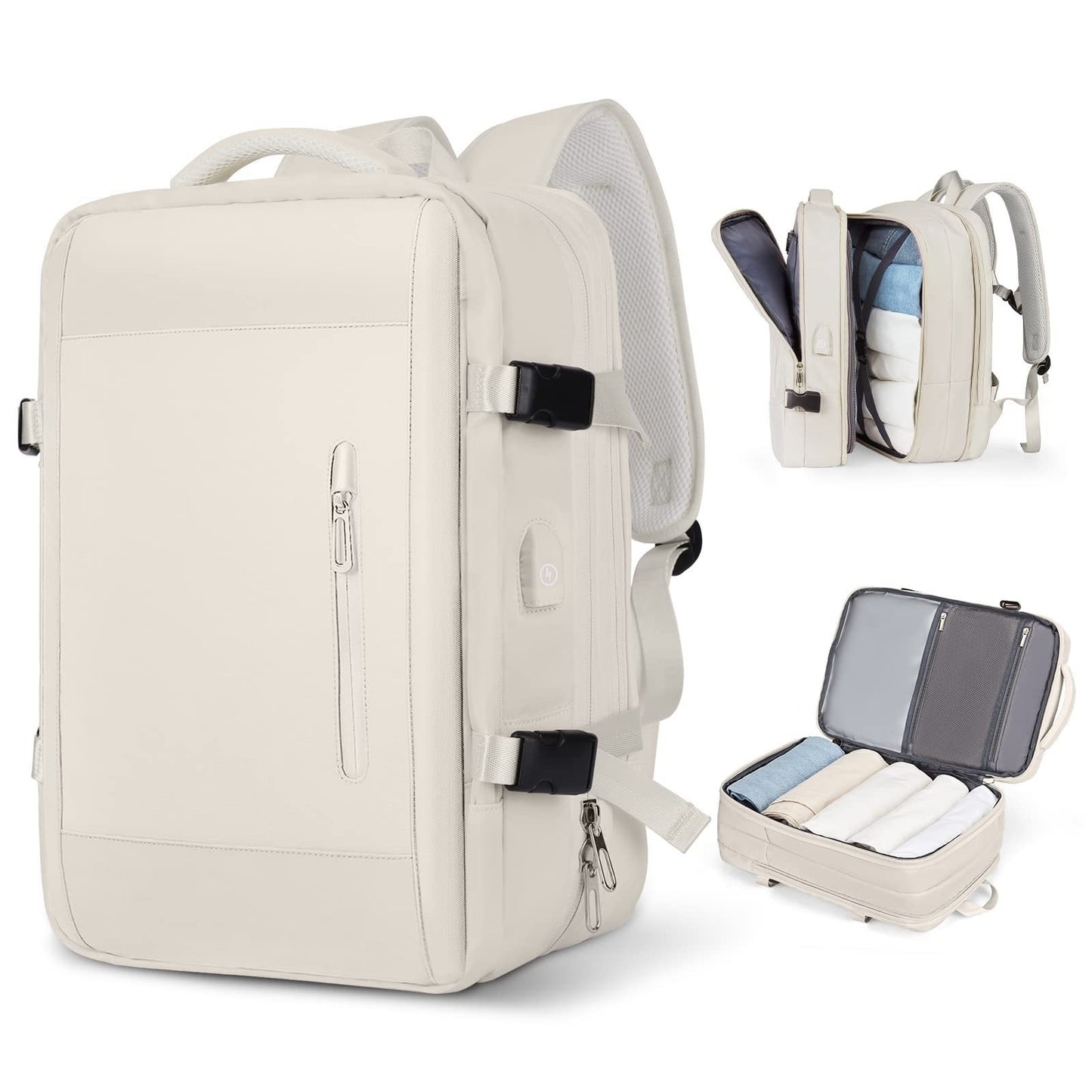 Fresh Arrivals at Buy Center: Scalable New Business Travel Large Capacity Computer Schoolbag Women 2319 Beige Expansion