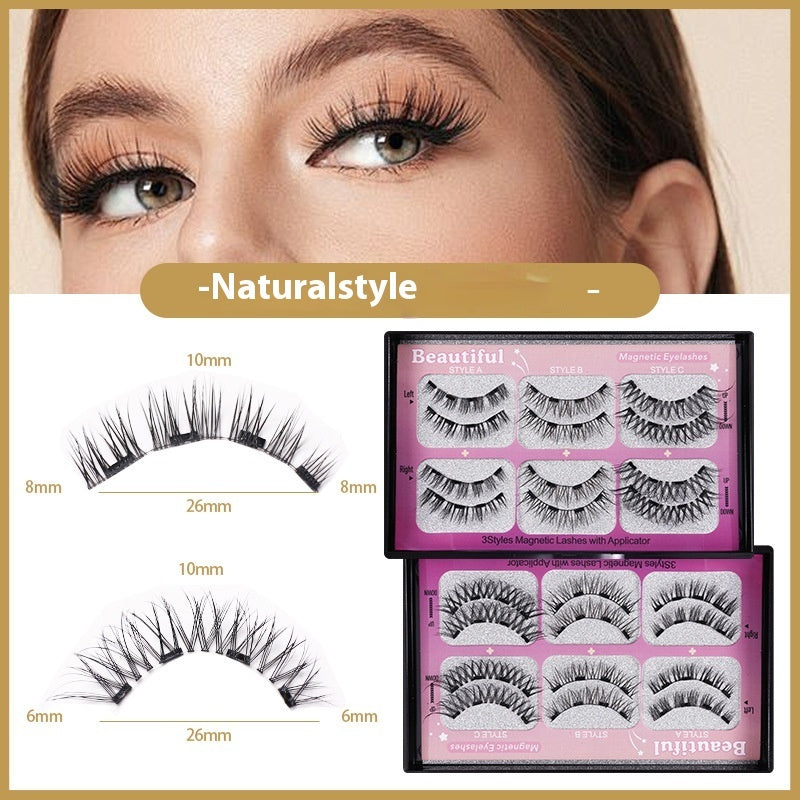 Four Magnetic False Eyelashes Soft Magnetic Curling