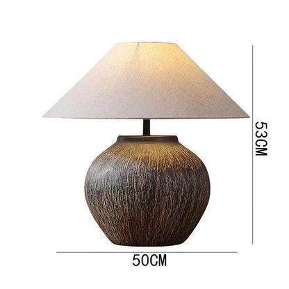 Fresh Arrivals at Buy Center: Ceramic Table Lamp Silent Style Large Modern New Chinese Retro Nostalgic Hotel Homestay Ornament Warm Light UQ631