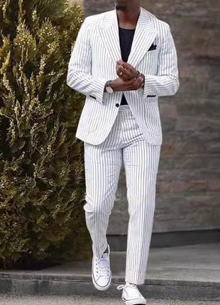 American Light Luxury Business Casual Trousers Striped Suit