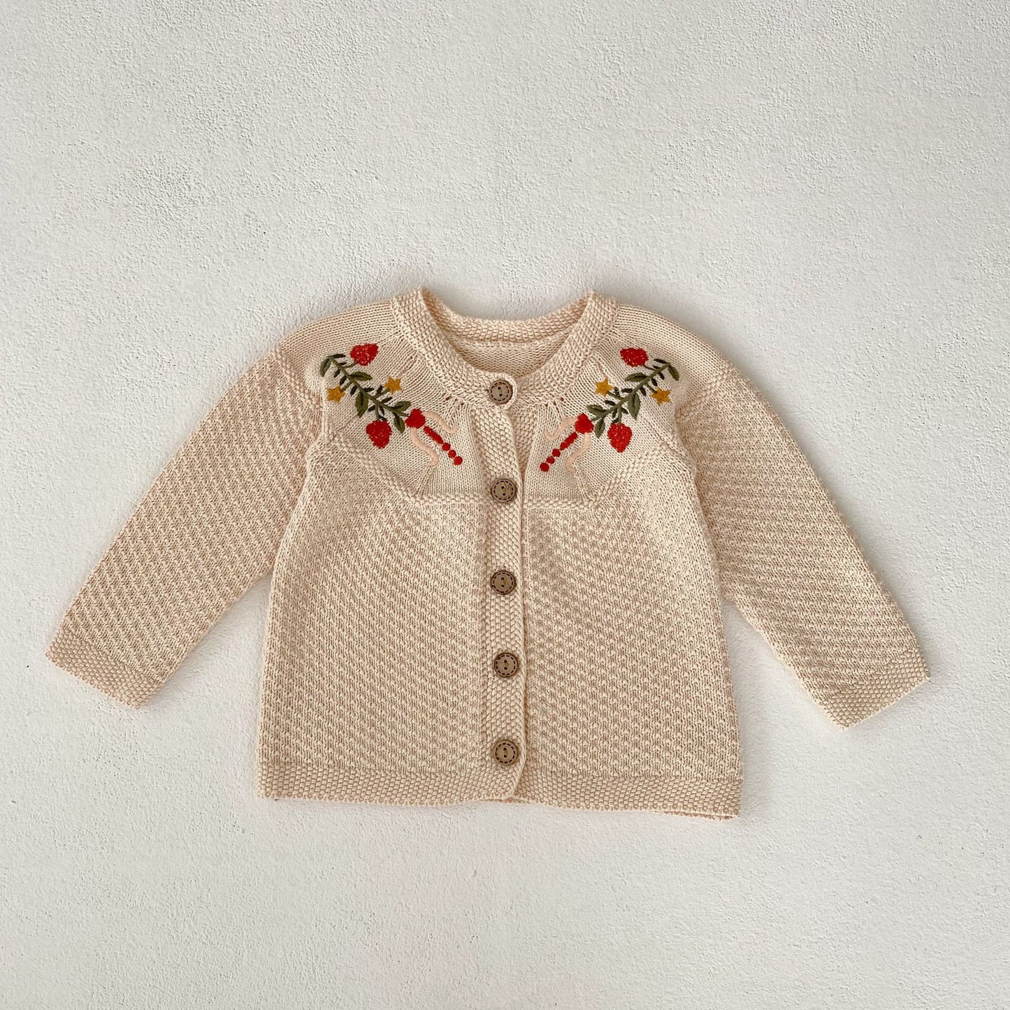 Fresh Arrivals at Buy Center: Children's Embroidered Long Sleeve Knitted Coat Newborn Cardigan