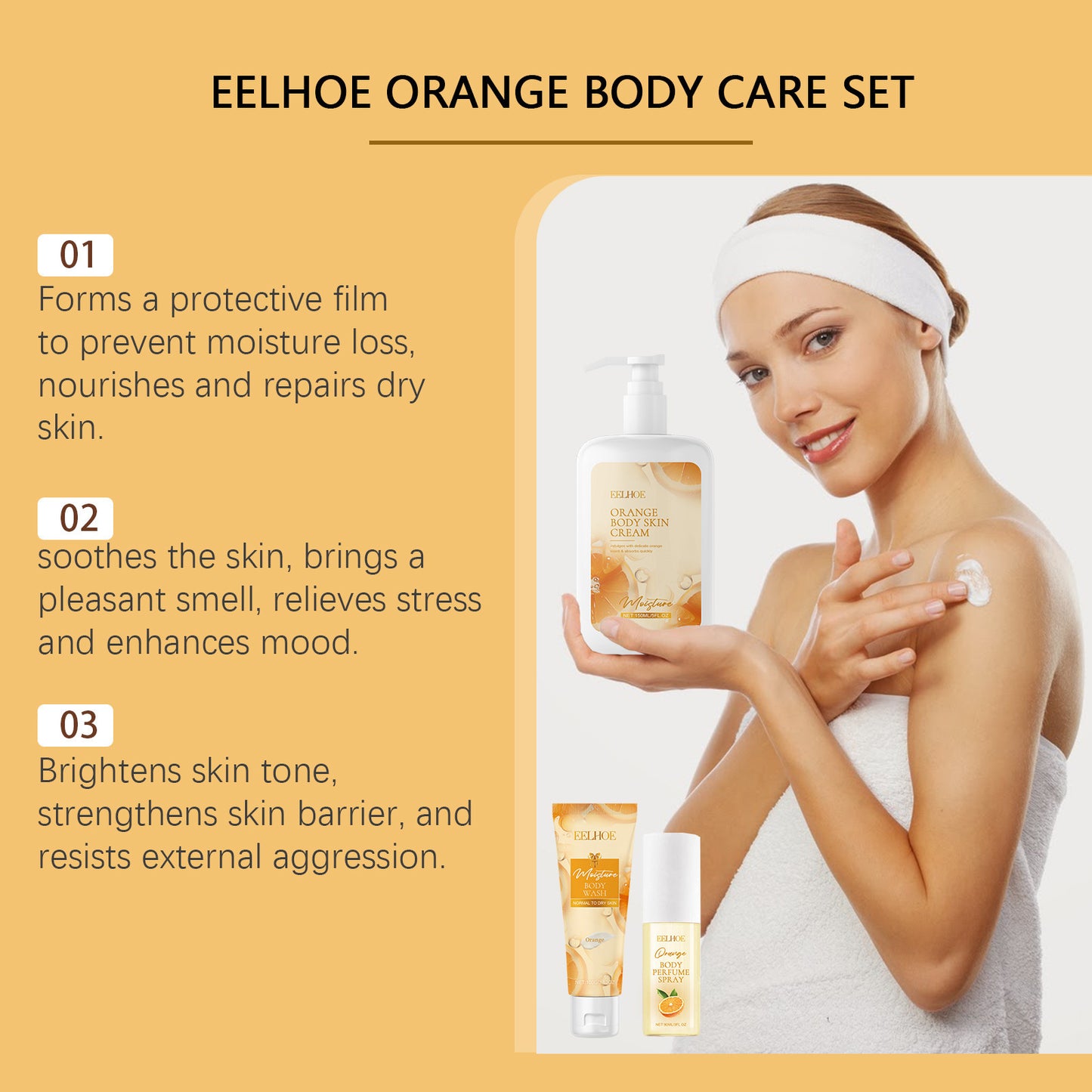 Buy Center Top Rated-Fragrant Citrus Body Skin Care Set Gentle Moisturizing And Hydrating