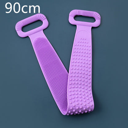 Hot New Items at Buy Center: Bath Towel Silicone Rubbing Back Towel Purple90cm