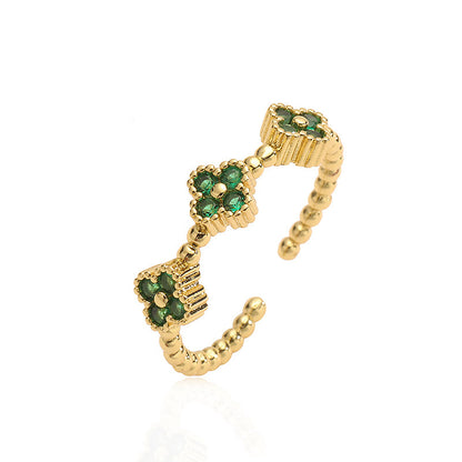 Trending Now at Buy Center: Petal Sweet Four-leaf Clover Ring