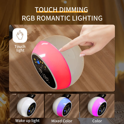 Hot New Items at Buy Center: Children's Alarm Clock Bluetooth Speaker Touch RGB With White Noise Wake-up Light