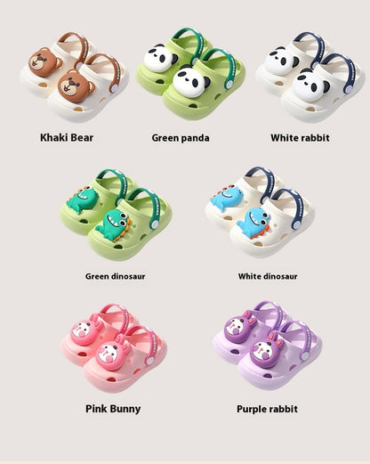 Fresh Arrivals at Buy Center: Children's Slippers Summer Cartoon Baby Soft Bottom Hole Shoes Boys And Girls Closed Toe Sandals