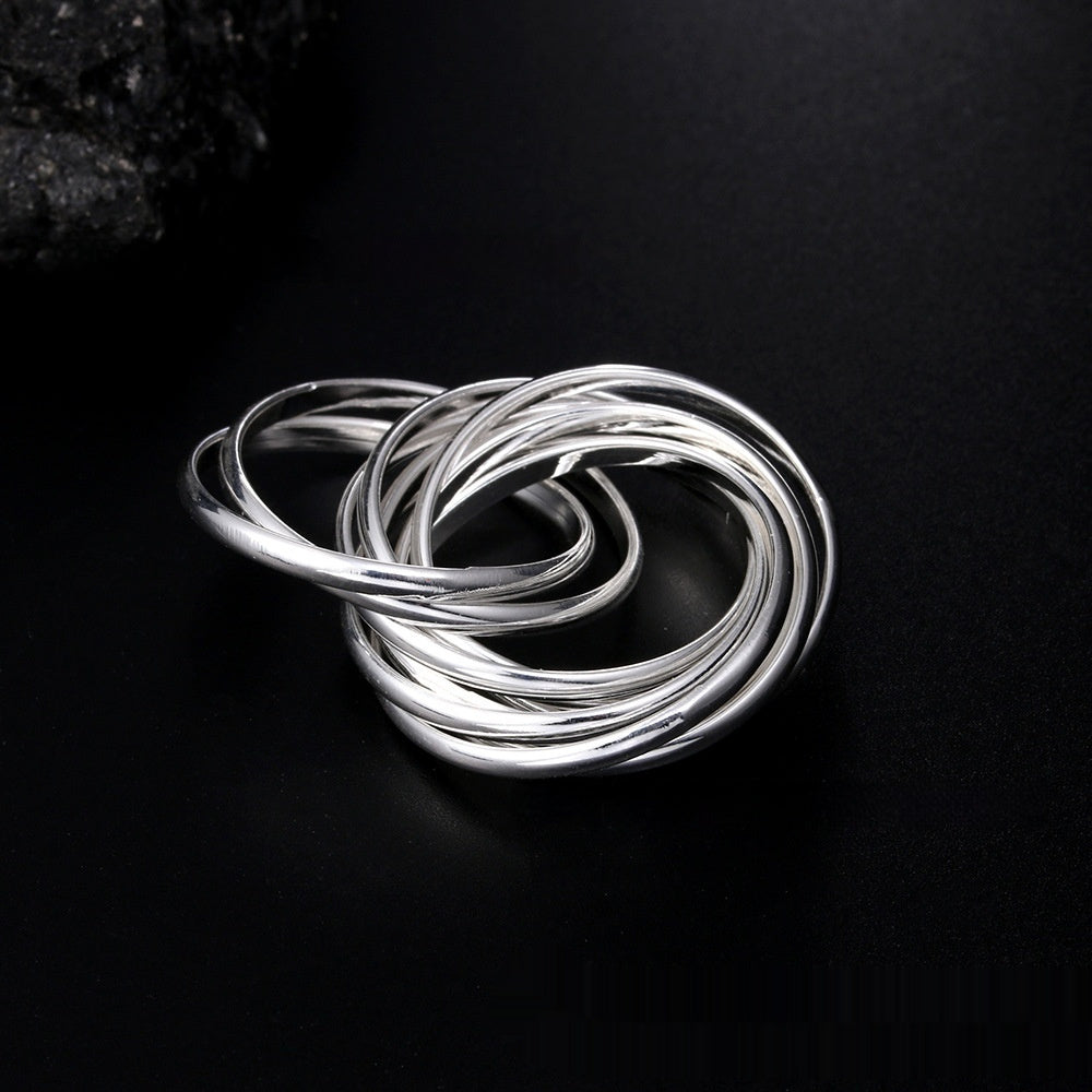 Buy Center Trend-Silver Jewelry Retro Ethnic Style Nine Ring