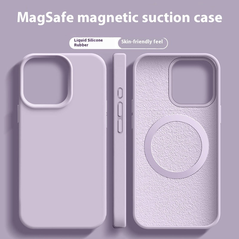 Fresh Arrivals at Buy Center: Phone Case Magnetic Liquid Silicone Grass Purple