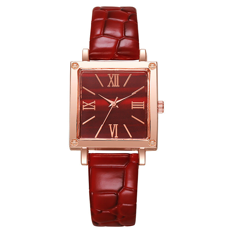 Square Watch Affordable Luxury Fashion Bamboo Pattern