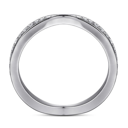 Buy Center Handpicked- Women's Pure Silver Full Circle Diamond Ring