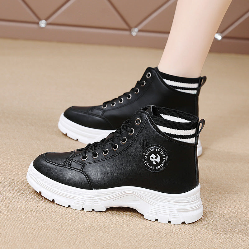 Fall High Top Sneakers White Internet Celebrity Student Casual Shoes Buy Center