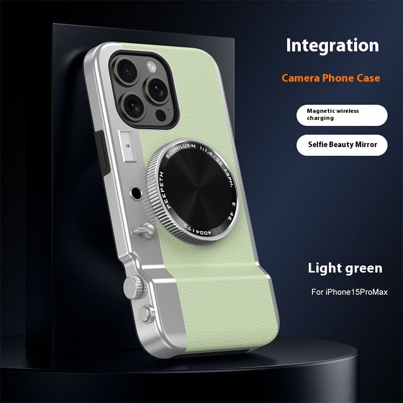 Buy Center Hot Pick-Stereo Camera Phone Case Magnetic Creative Hardshell Light Green