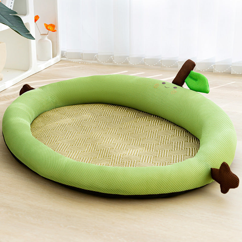 Newly Arrived at Buy Center: Fruit Backrest Nest Kennel Cat Nest Dog Mat Nest Bigbear Teddy Dog Mat Pet Cool Nest Green