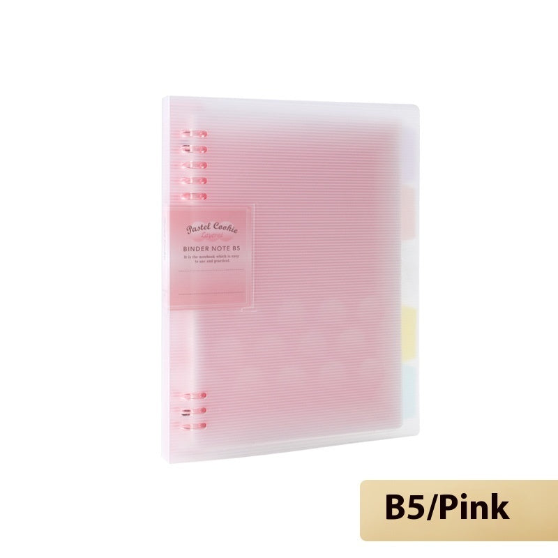 Buy Center Hot Pick-Loose Spiral Notebook Shell Pastel Cookie Soft Light Refill B5 Plaid Impression A5 B5 Soft Light Eight Pink