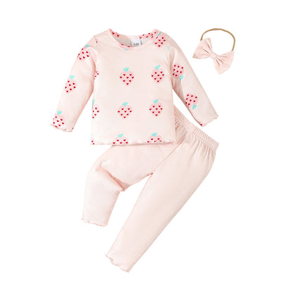 Infant Printing 3-piece Set Suit